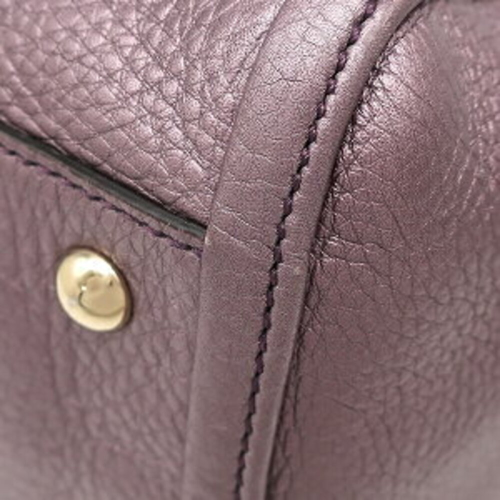 Gucci Soho Bag Interlocking GG Leather Purple Tassel Fringe Charm Metallic - Picture 5 of 6